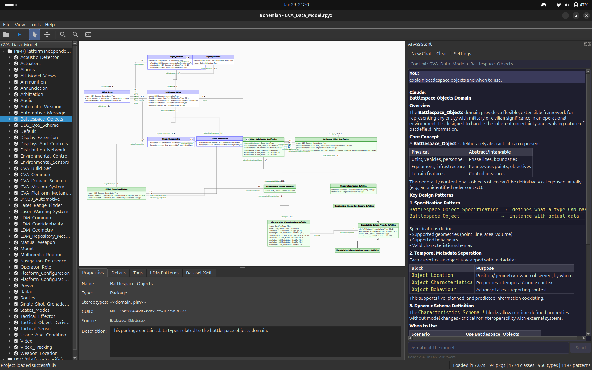 AI Agent Explaining Battlespace Objects