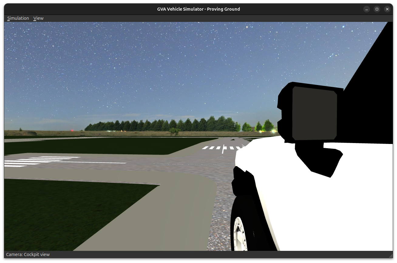 Vehicle Simulator Drive Along View